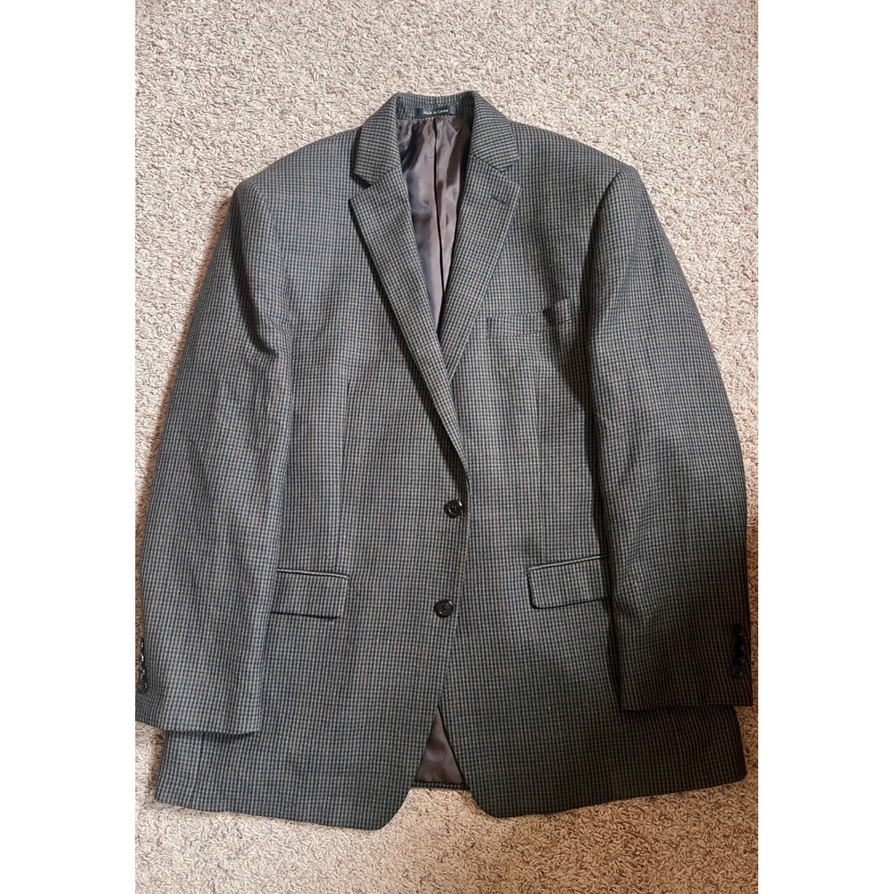 Vintage Lauren Ralph Lauren Mens 46L Wool Houndstooth Blazer Sport Coat